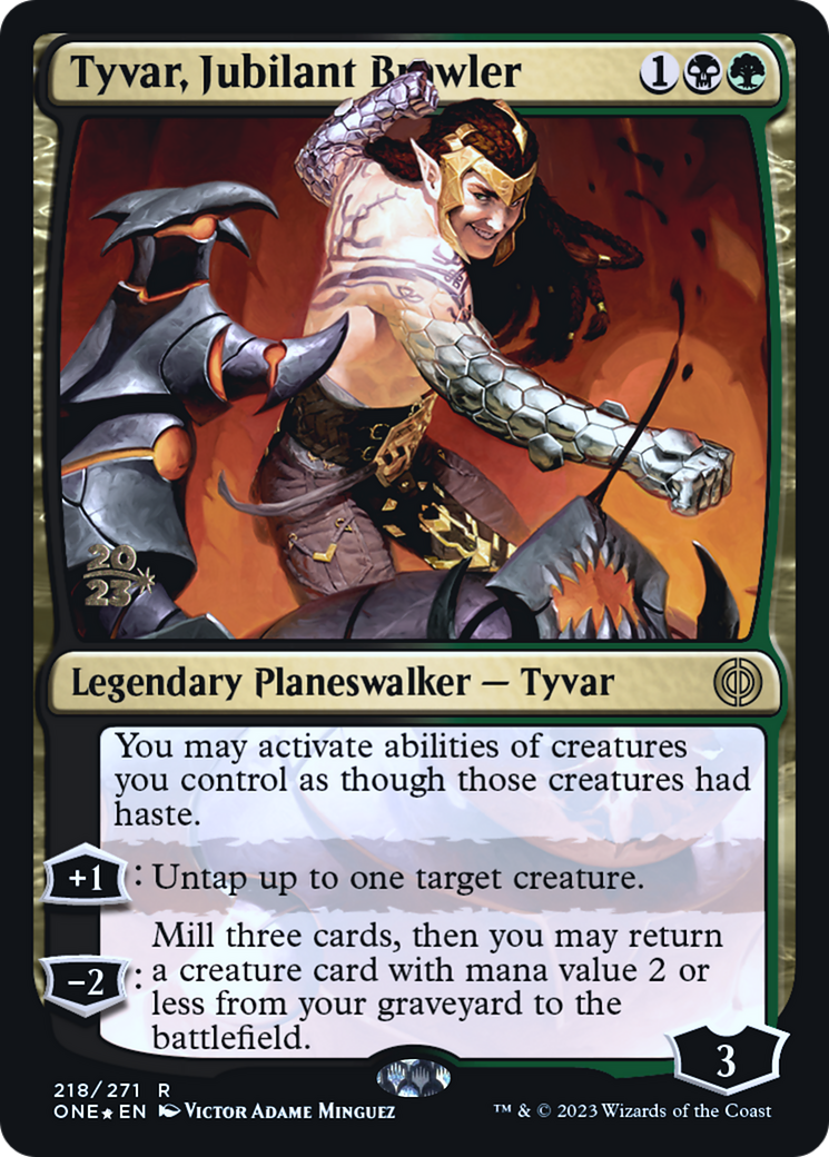 Tyvar, Jubilant Brawler (218) (Prerelease) - Foil