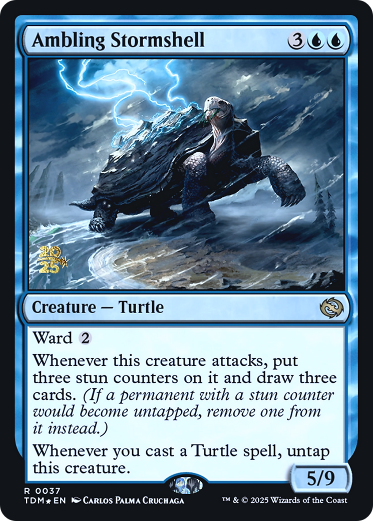 Ambling Stormshell (0037) (Prerelease) (PTDM) - Foil