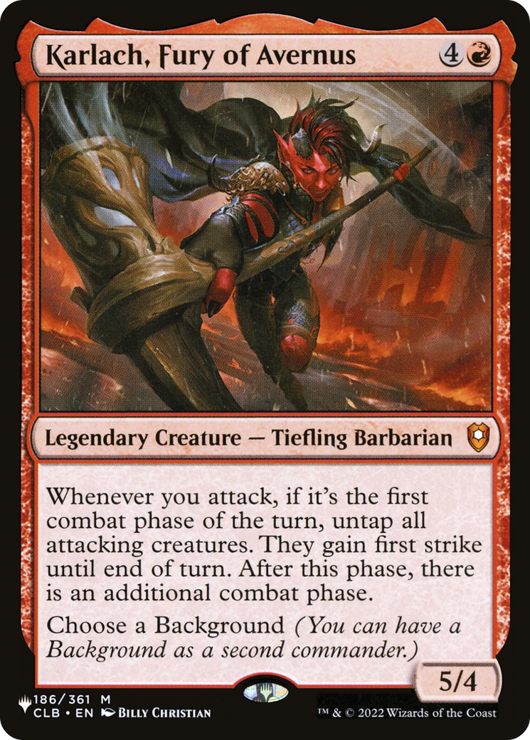 Karlach, Fury of Avernus (CLB-186) (PLST)