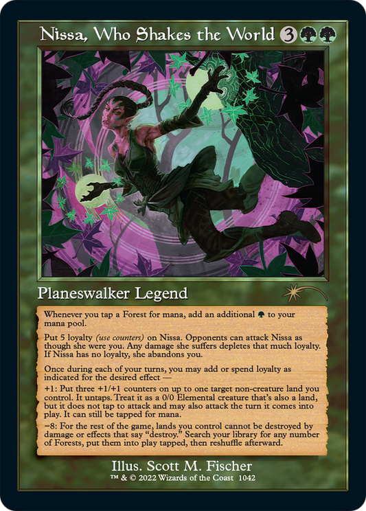 Nissa, Who Shakes the World (1042) (Retro Frame)
