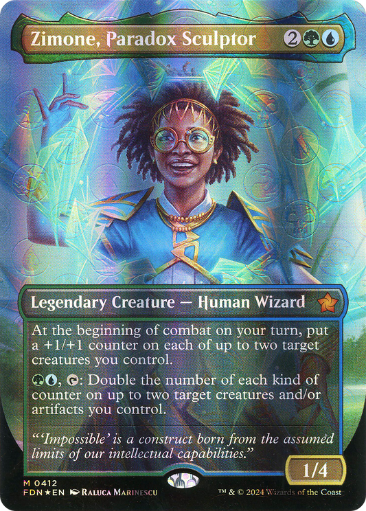 Zimone, Paradox Sculptor (0412) (Borderless) - Mana Foil