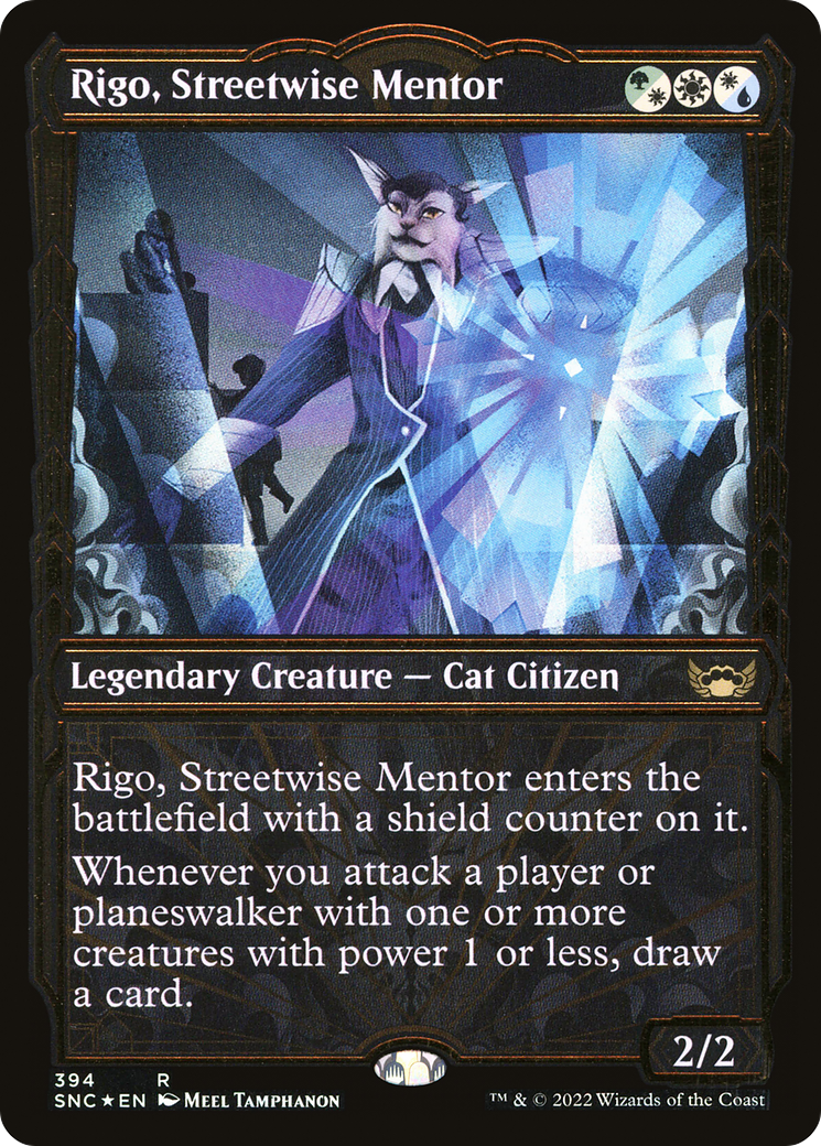 Rigo, Streetwise Mentor (394) (Showcase) - Gilded Foil