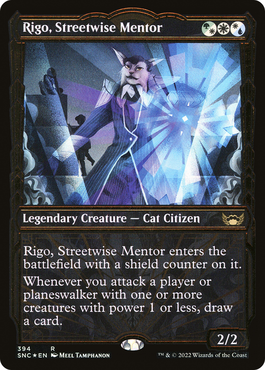 Rigo, Streetwise Mentor (394) (Showcase) - Gilded Foil