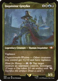 Inquisitor Greyfax (320) (Display Commander) (Thick Stock) - Foil Etched