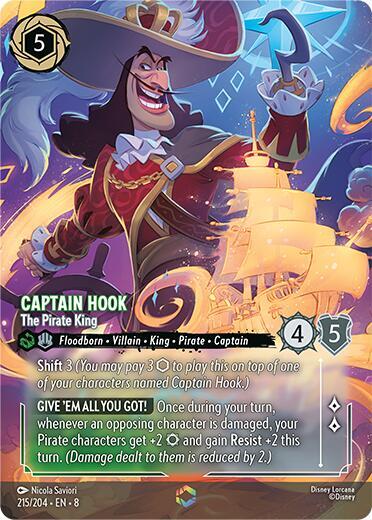 Captain Hook, The Pirate King (0215) - Satin Holographic Foil