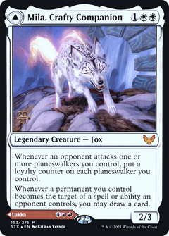 Mila, Crafty Companion // Lukka, Wayward Bonder (153) (Prerelease) (PSTX) - Foil