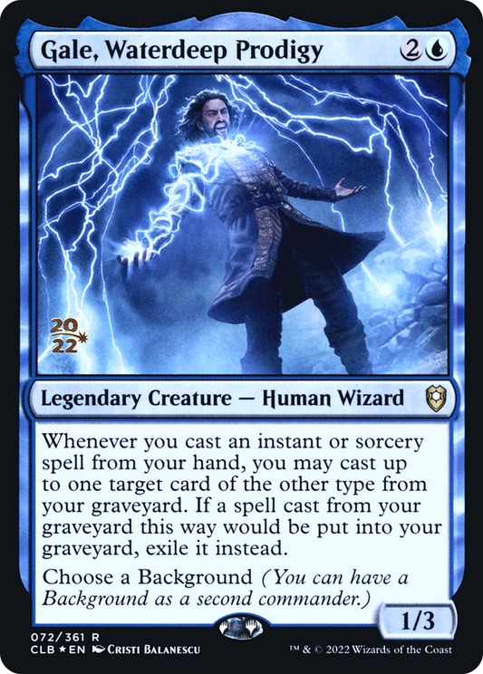 Gale, Waterdeep Prodigy (072) (Prerelease) - Foil