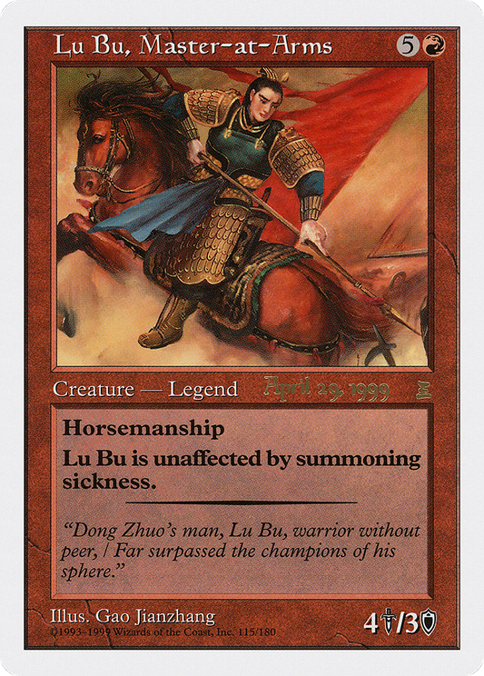 Lu Bu, Master at Arms - Prerelease Promo - 4/29/1999