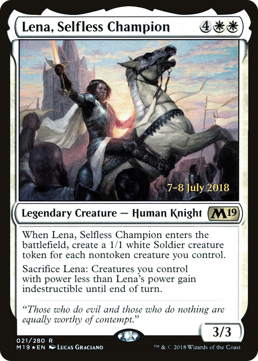 Lena, Selfless Champion (021) (Prerelease) - Foil