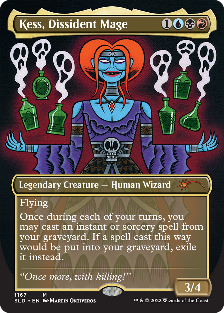 Kess, Dissident Mage (1167) (Borderless) - Foil