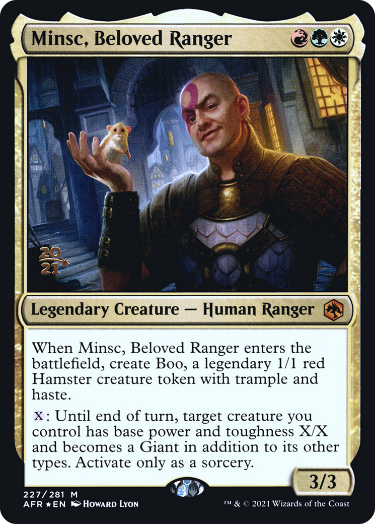Minsc, Beloved Ranger (227) (Prerelease) - Foil