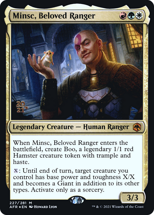 Minsc, Beloved Ranger (227) (Prerelease) - Foil