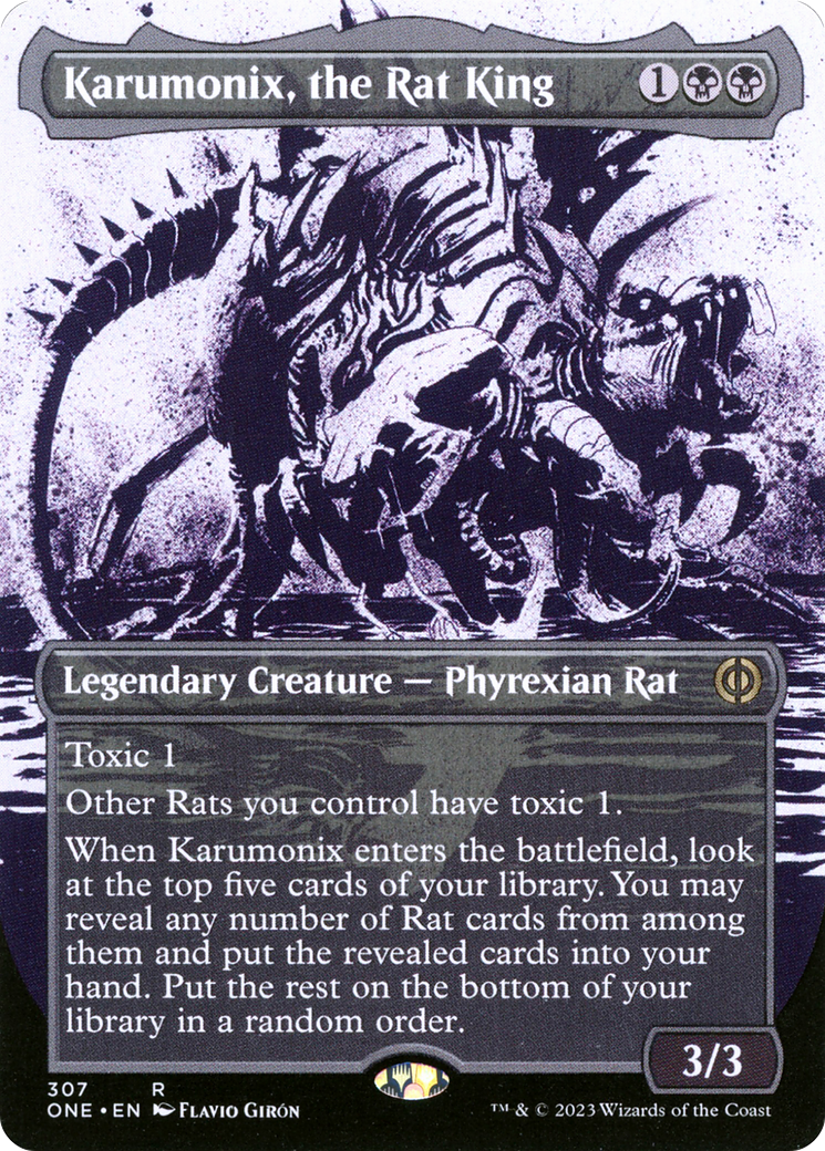 Karumonix, the Rat King (307) (Borderless) (Showcase) - Foil
