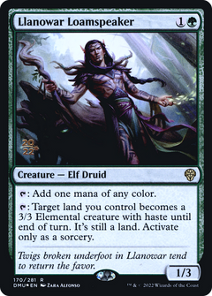 Llanowar Loamspeaker (170) (Prerelease) - Foil