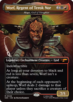 Worf, Regent of Terok Nor [Mogis, God of Slaughter] (0026) (Borderless) (SDS) - Foil