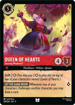 Queen of Hearts, Sensing Weakness (0120) - Cold Foil