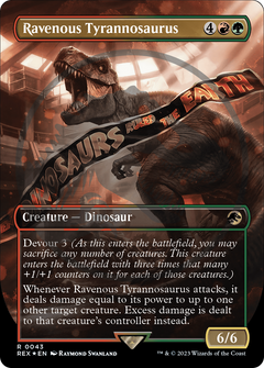 Ravenous Tyrannosaurus (0043) (Borderless) - Foil Emblem