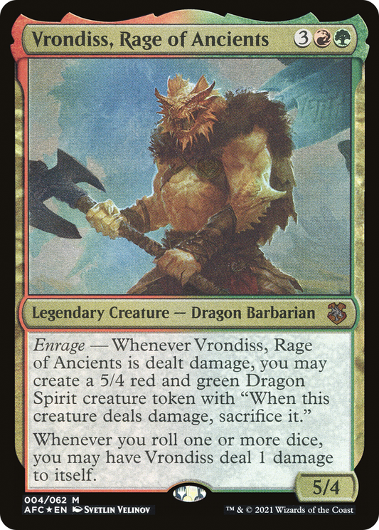 Vrondiss, Rage of Ancients (004) (Display Commander) (Thick Stock) - Foil Etched