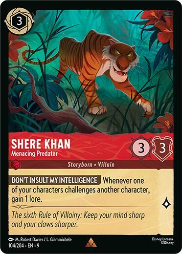 Shere Khan, Menacing Predator (0104) - Cold Foil