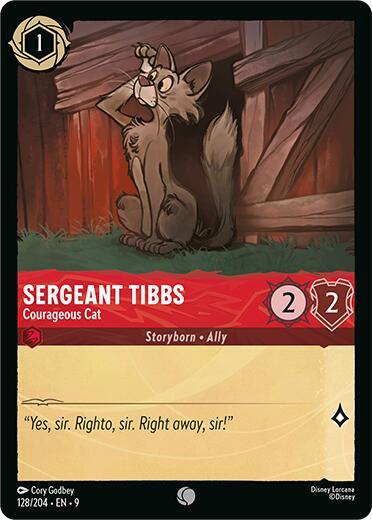 Sergeant Tibbs, Courageous Cat (0128) - Cold Foil
