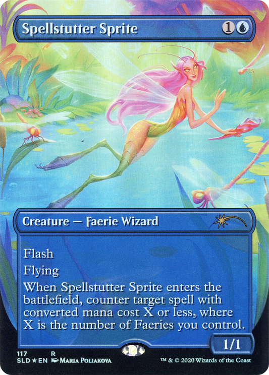 Spellstutter Sprite (117) (Borderless) - Foil