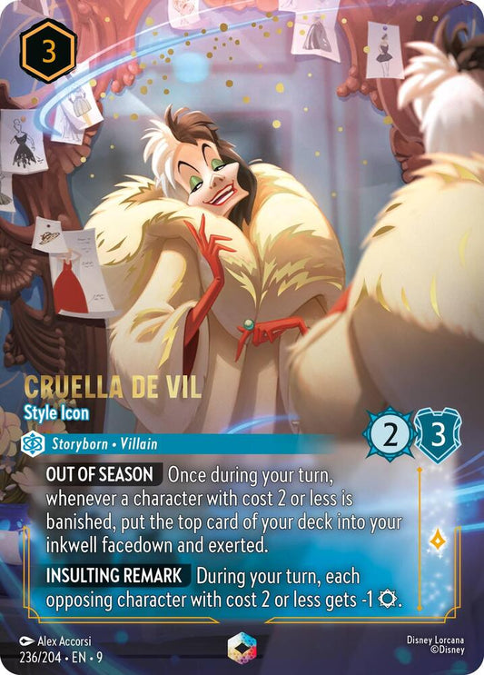 Cruella De Vil, Style Icon (0236) - Satin Holographic Foil