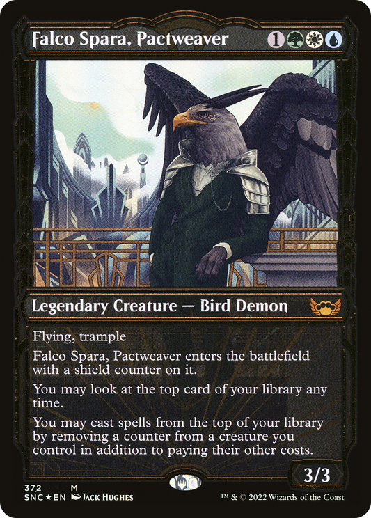 Falco Spara, Pactweaver (372) (Showcase) - Gilded Foil