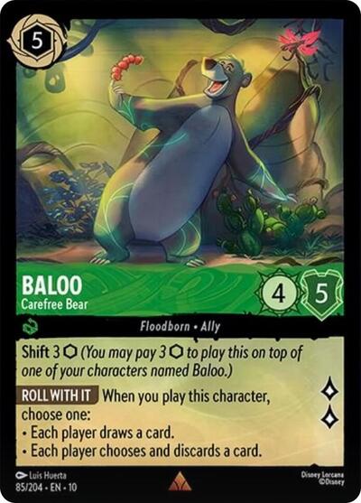 Baloo, Carefree Bear (0085) - Cold Foil
