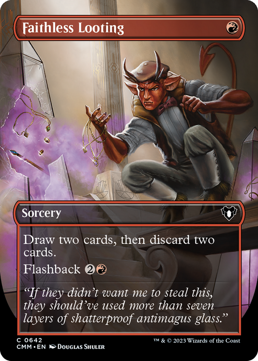 Faithless Looting (0642) (Borderless) - Foil