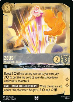 Zeus, Missing His Spark (0193) - Cold Foil