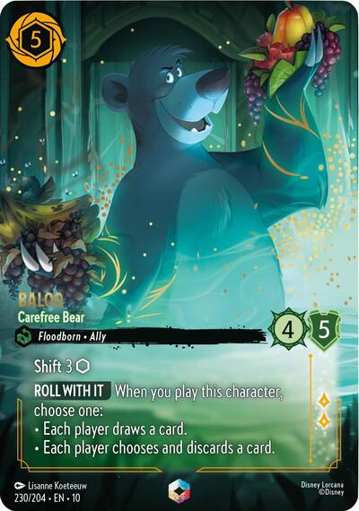 Baloo, Carefree Bear (0230) - Satin Holographic Foil