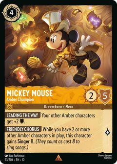 Mickey Mouse, Amber Champion (0023) - Cold Foil