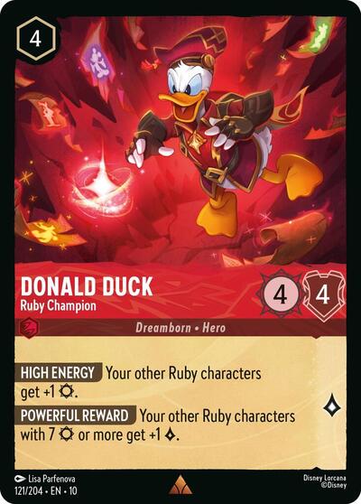 Donald Duck, Ruby Champion (0121) - Cold Foil