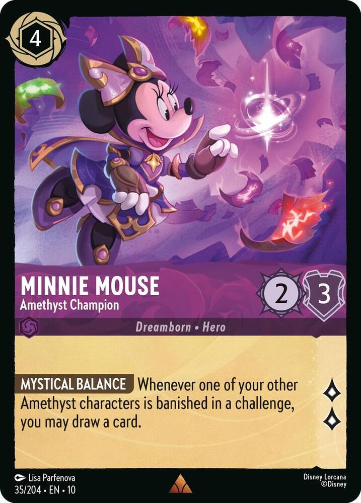 Minnie Mouse, Amethyst Champion (0035) - Cold Foil