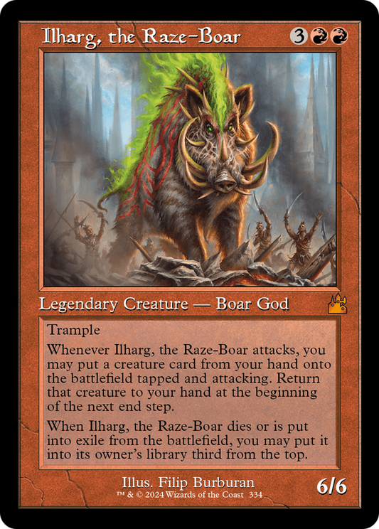 Ilharg, the Raze-Boar (0334) (Retro Frame) - Foil