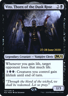 Vito, Thorn of the Dusk Rose (127) (Prerelease) - Foil