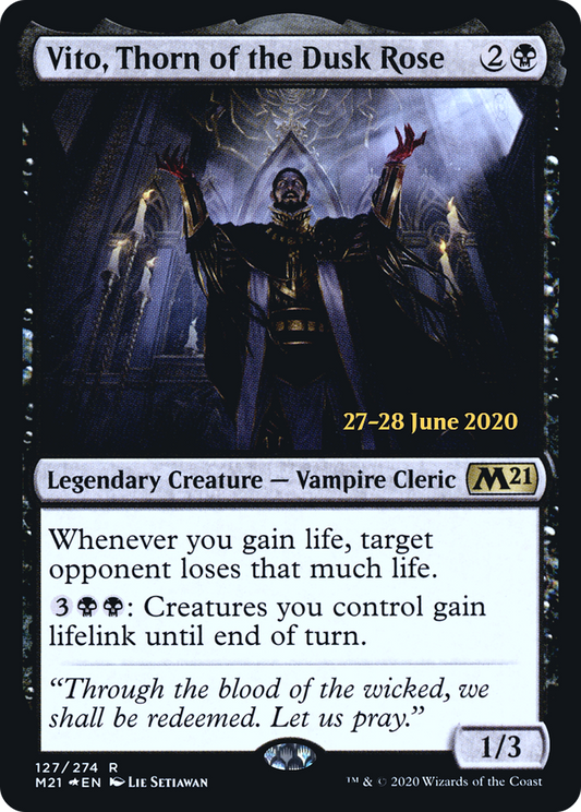 Vito, Thorn of the Dusk Rose (127) (Prerelease) - Foil