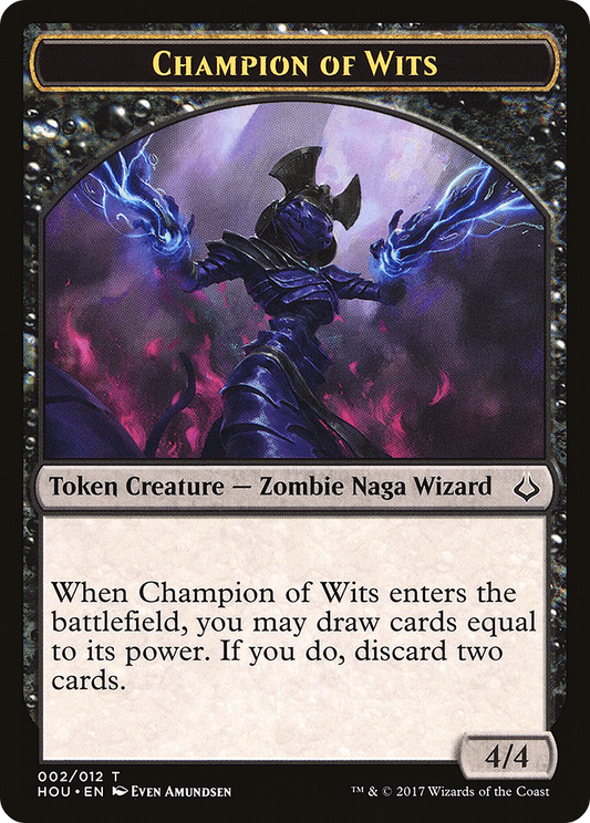 Champion of Wits Token (002)