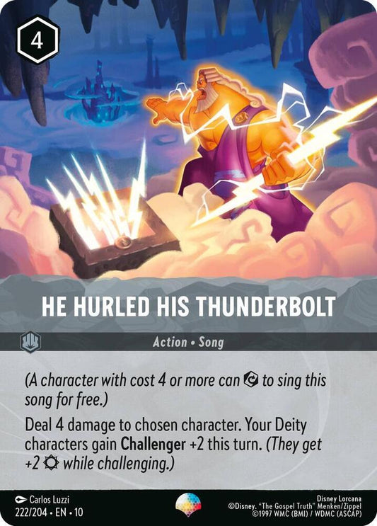 He Hurled His Thunderbolt (0222) - Rainbow Foil