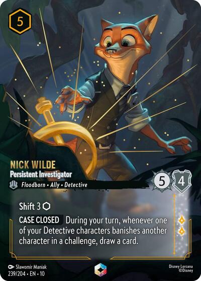 Nick Wilde, Persistent Investigator (0239) - Satin Holographic Foil