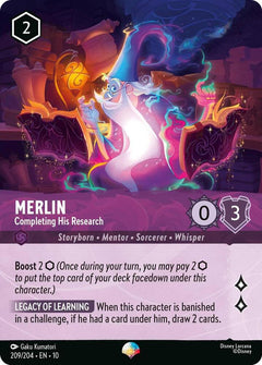 Merlin, Completing His Research (0209) - Rainbow Foil