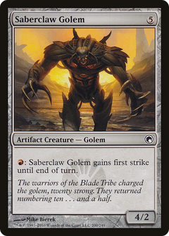 Saberclaw Golem - Foil