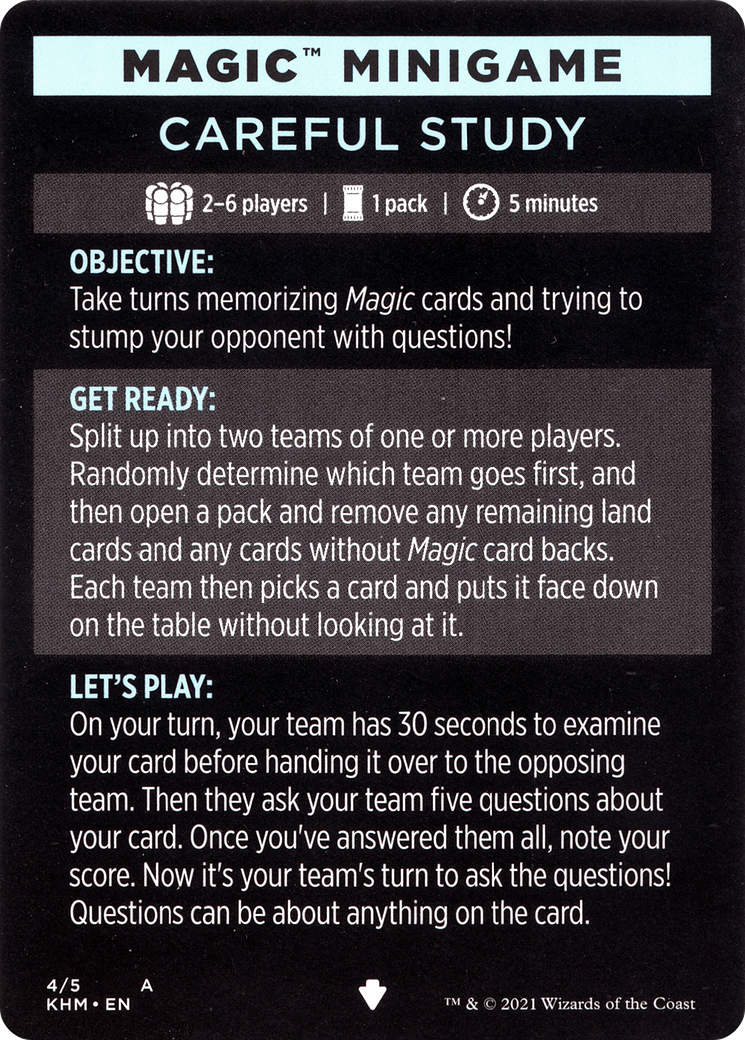 Magic Minigame: Careful Study (MKHM)