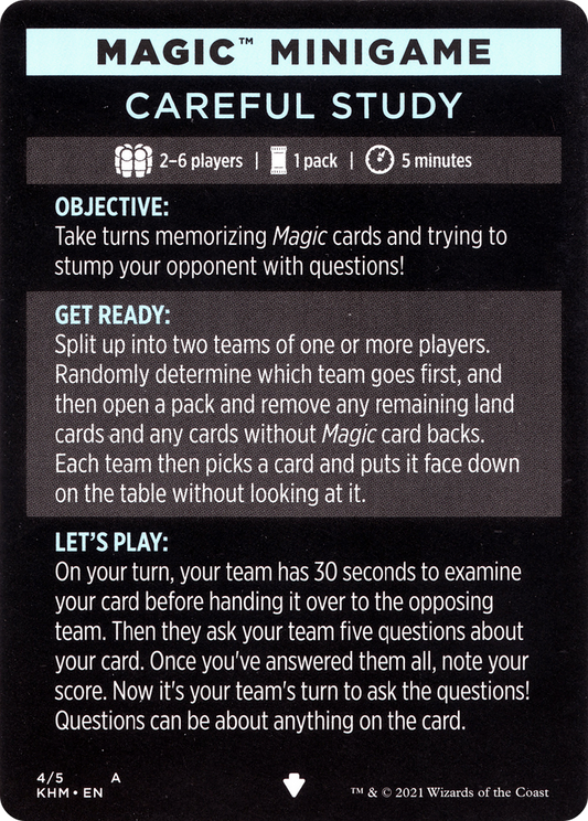 Magic Minigame: Careful Study (MKHM)
