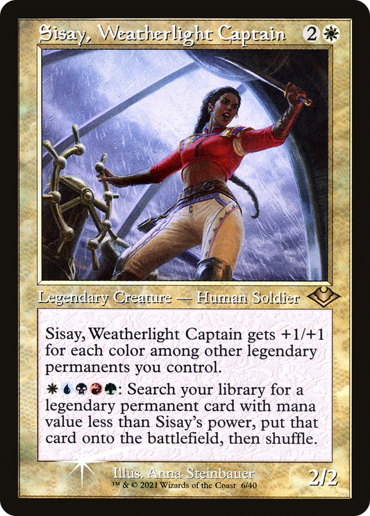 Sisay, Weatherlight Captain (006) (Retro Frame) - Foil Etched