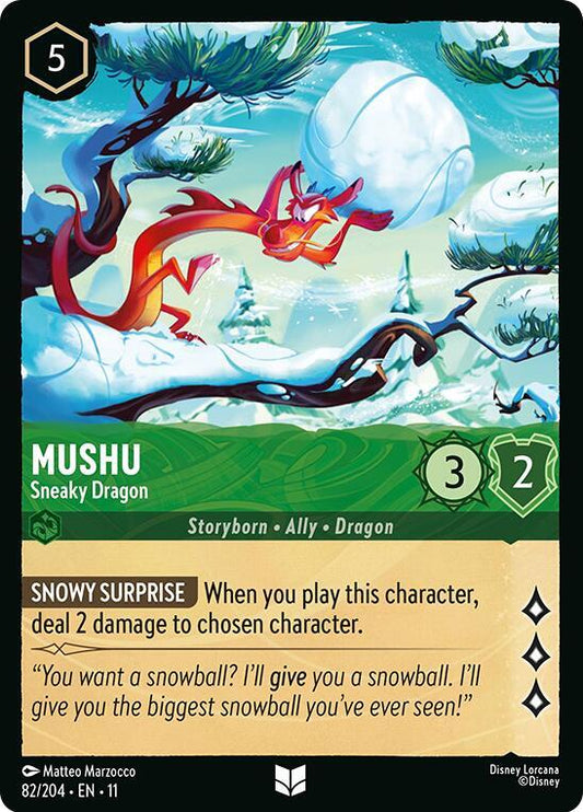 Mushu, Sneaky Dragon (0082) - Cold Foil