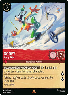 Goofy, Klutzy Skier (0121) - Cold Foil