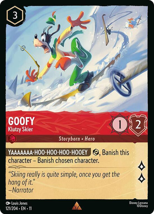 Goofy, Klutzy Skier (0121) - Cold Foil