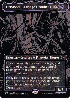 Drivnod, Carnage Dominus (350) (Borderless) - Oil Slick Raised Foil