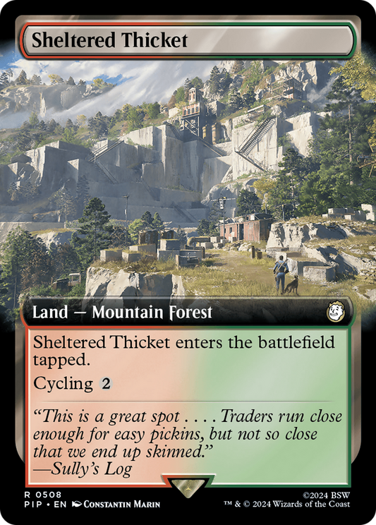 Sheltered Thicket (0508) (Extended Art) - Foil